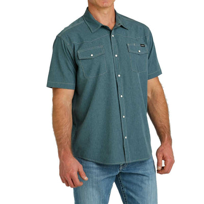 Cinch MTW1402001 Blue SS Camp Shirt - Southern Soule Designs