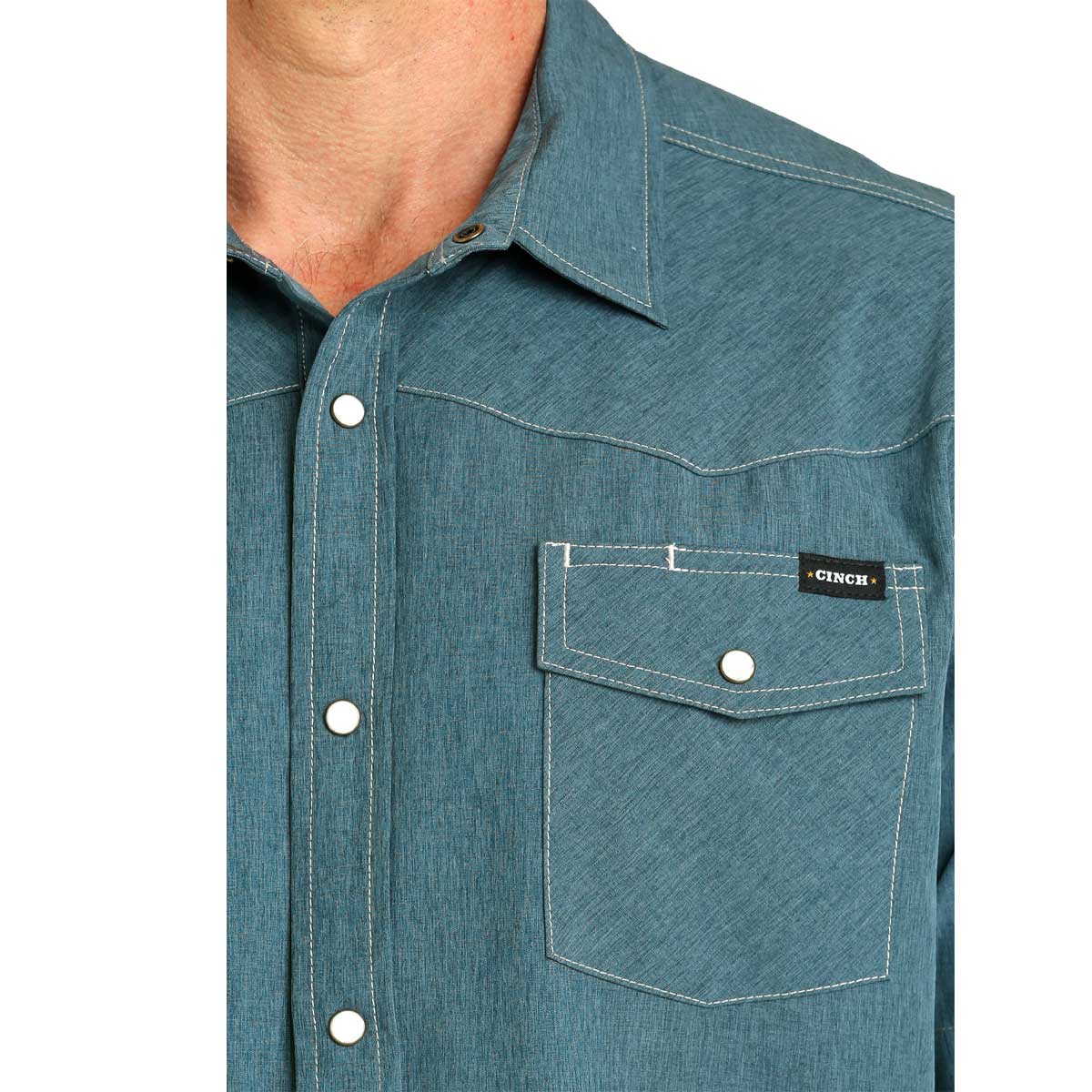 Cinch MTW1402001 Blue SS Camp Shirt - Southern Soule Designs
