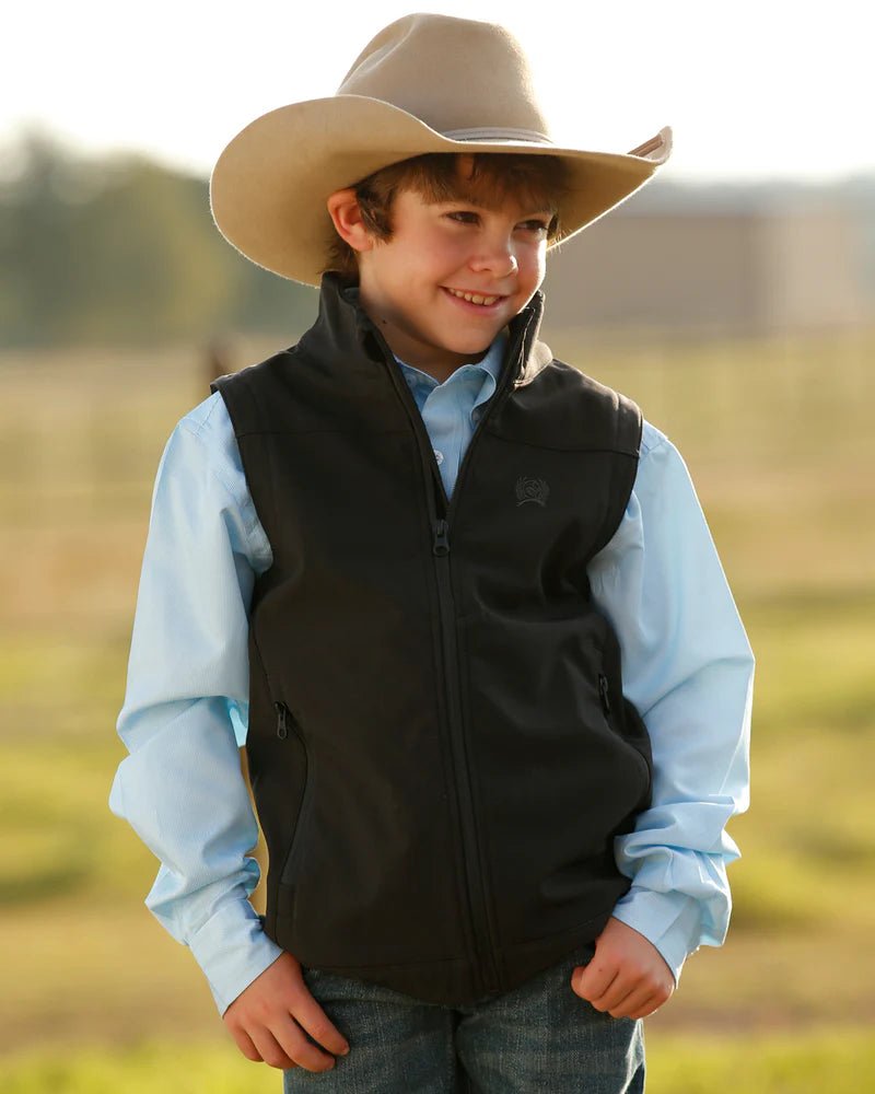 Cinch MWV7520002 Boys Black Vest - Southern Soule Designs