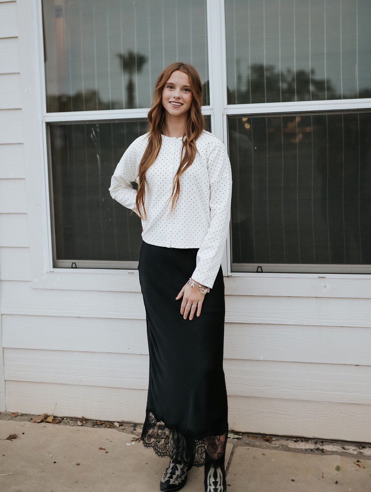 Cinder Lace Midi Skirt Black ZK254635 - Southern Soule Designs