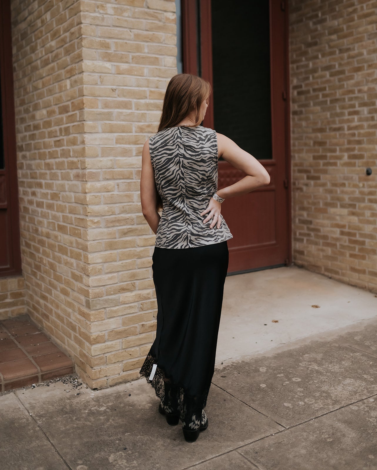 Cinder Lace Midi Skirt Black ZK254635 - Southern Soule Designs