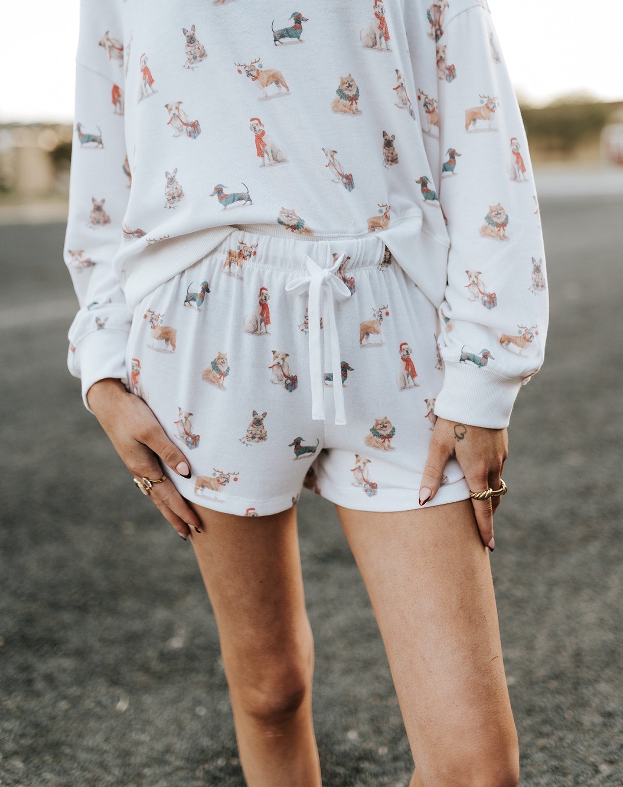 Classic Pup Shorts White ZLS254729 - Southern Soule Designs