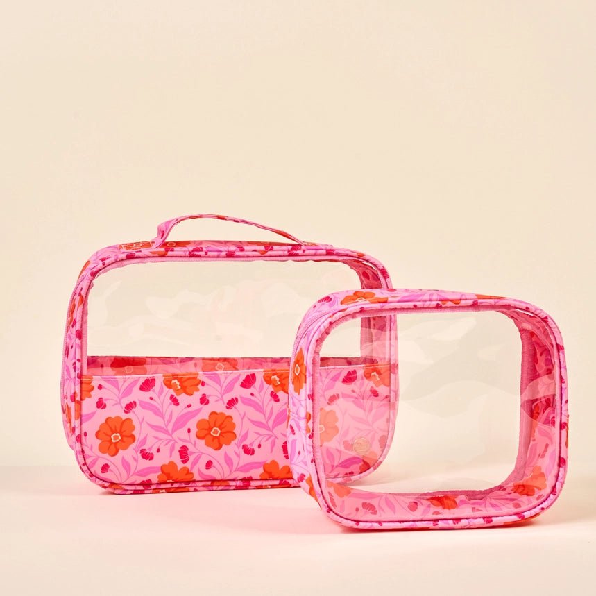 Clearly Chic Cosmetic Bag Set - Southern Soule Designs