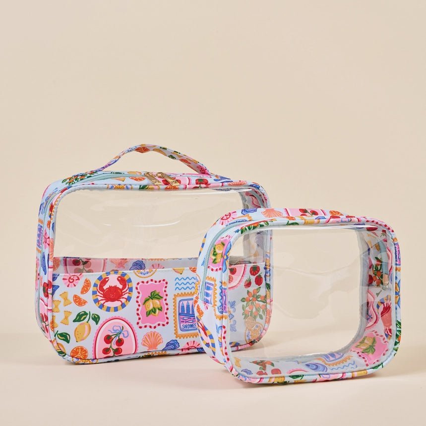Clearly Chic Cosmetic Bag Set - Southern Soule Designs