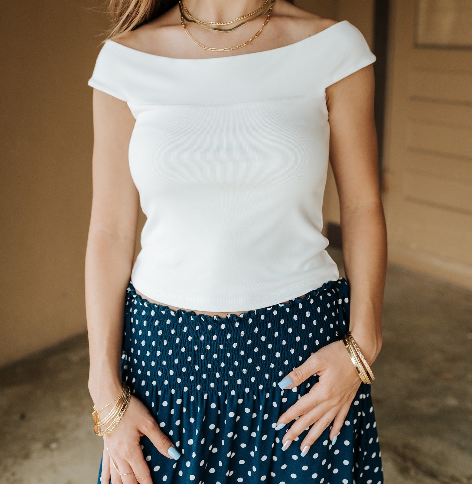 Cloud Second Skin Off The Shoulder Top ZT261947 - Southern Soule Designs