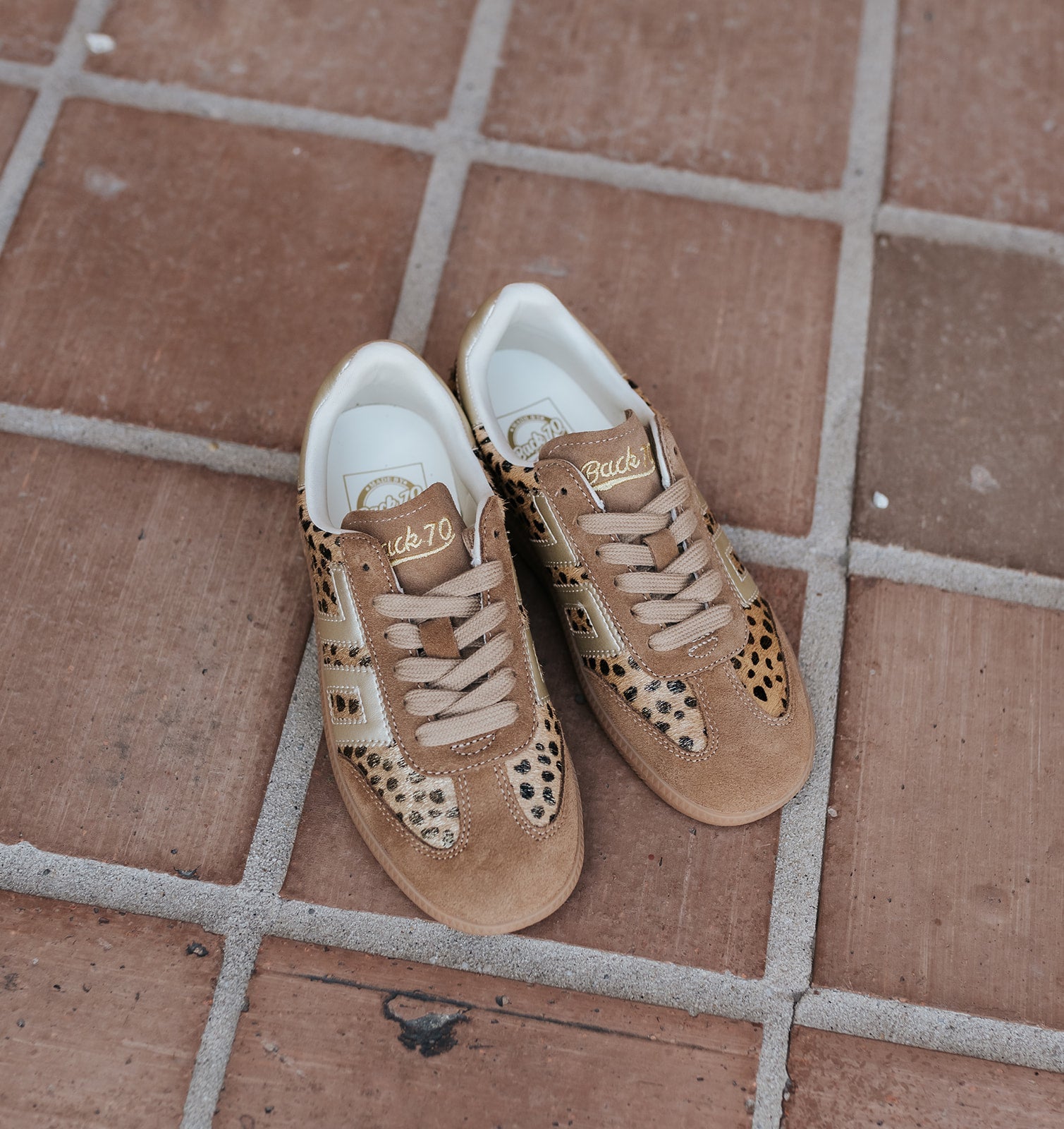 Cloud W26 in Leopard Gold Sneakers - Southern Soule Designs