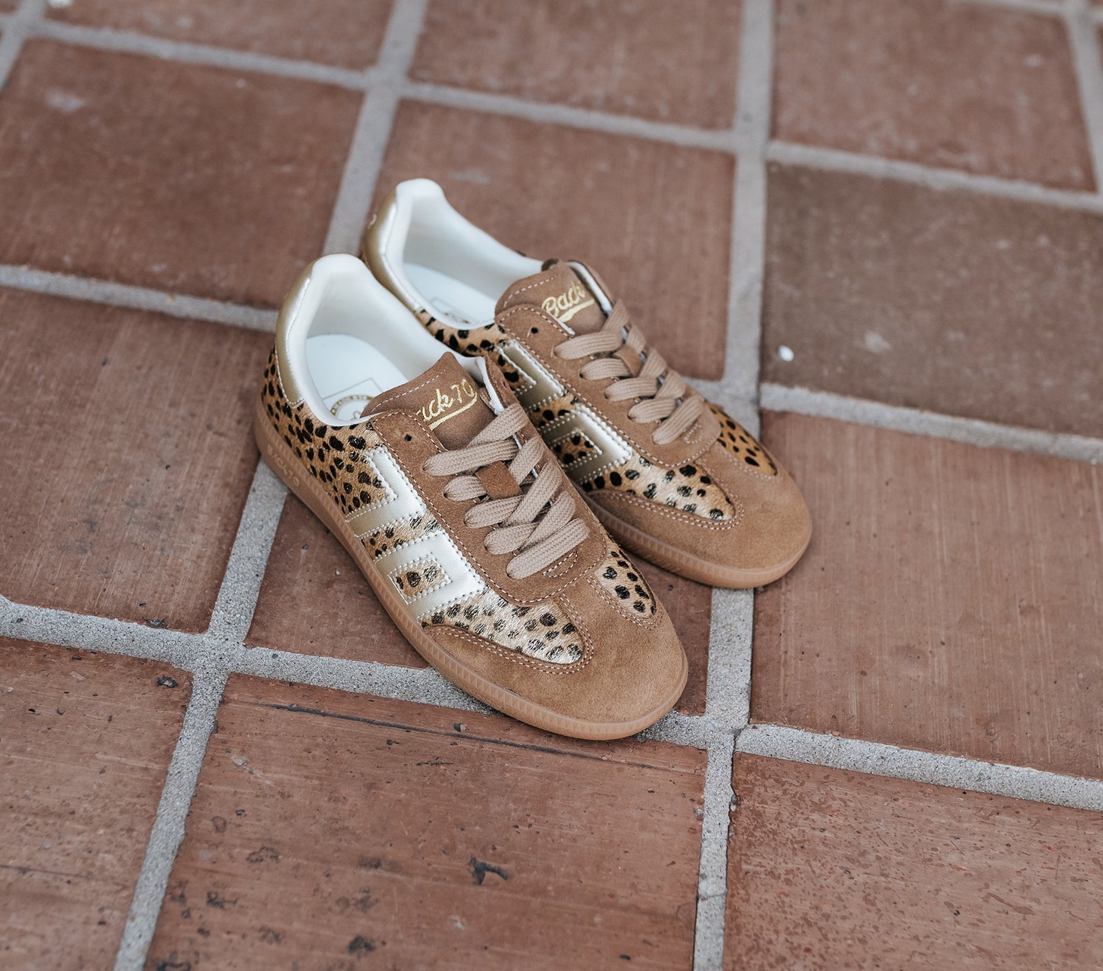 Cloud W26 in Leopard Gold Sneakers - Southern Soule Designs