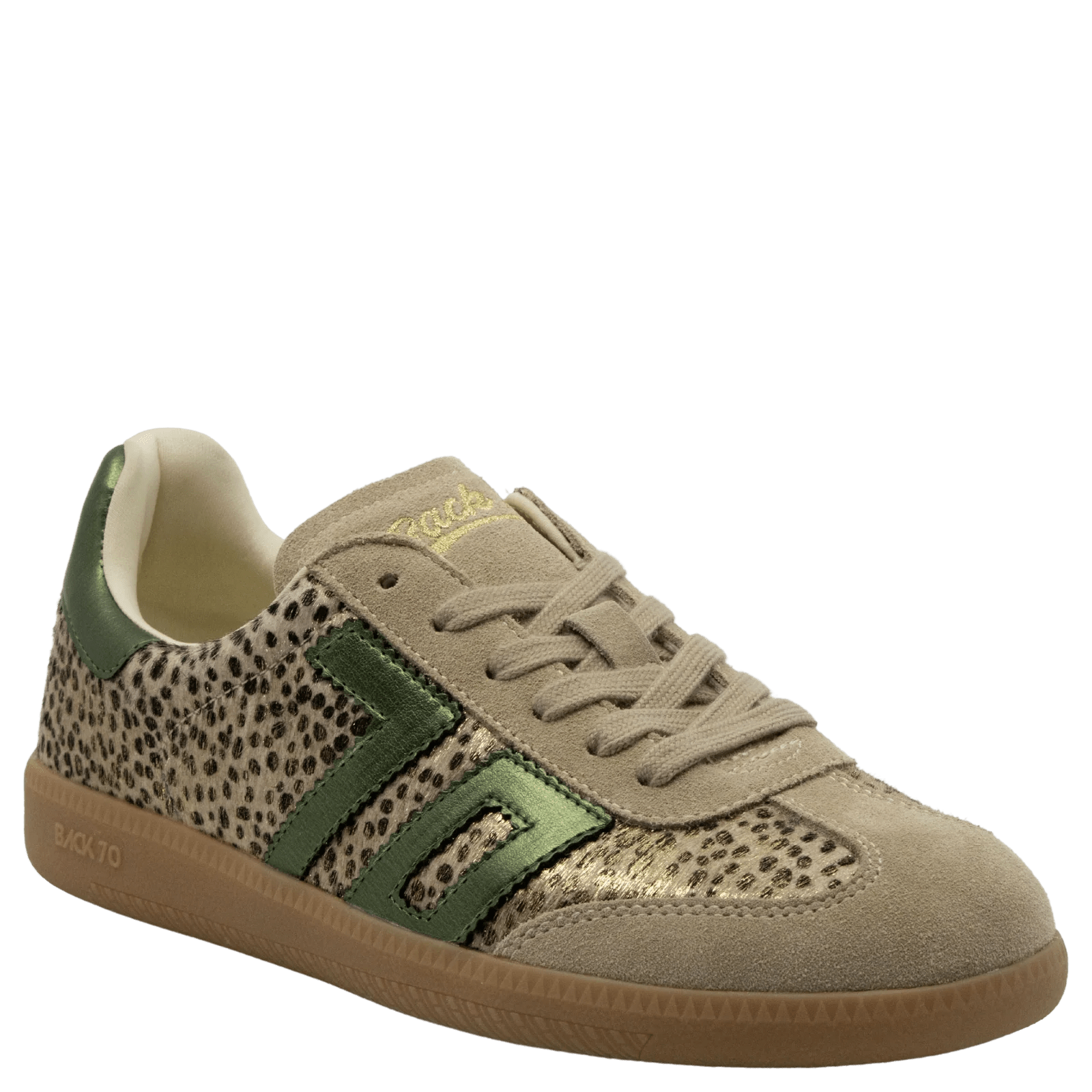 Cloud W26 in Pois Gold Forest Sneakers - Southern Soule Designs