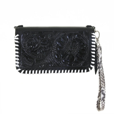 Black Leather Clutch Organizer CO224
