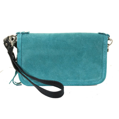 Turquoise Suede Clutch Organizer CO228