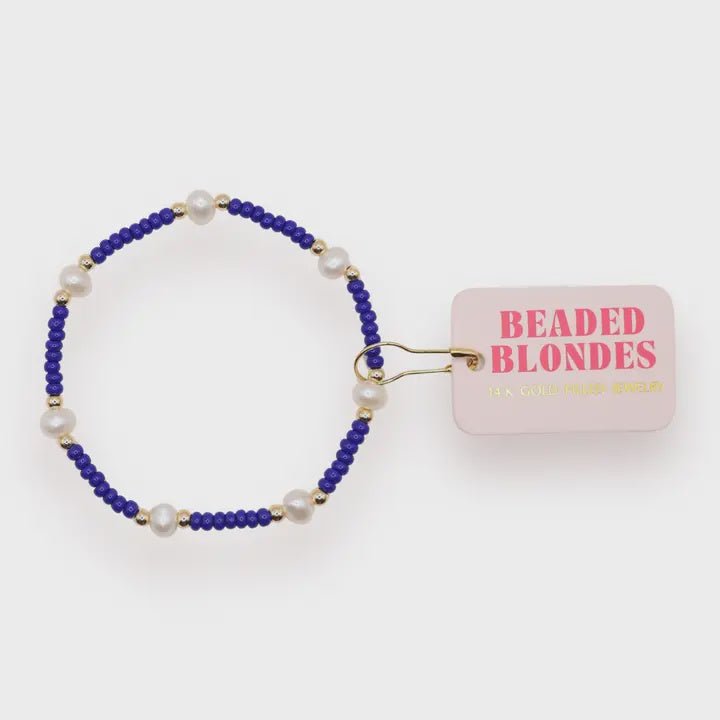 Cobalt Blue Pearl Bracelet - Southern Soule Designs
