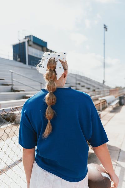 Cobalt Blue Short Sleeve Knit Cardigan TBW13717 - Southern Soule Designs