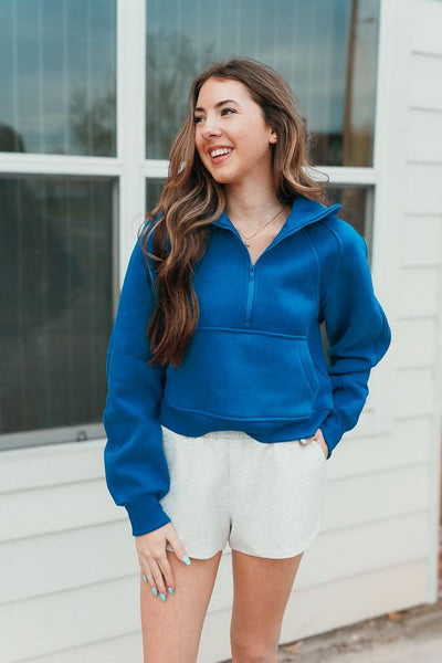 Cobalt Dove Half Zip Pullover 950CK - Southern Soule Designs