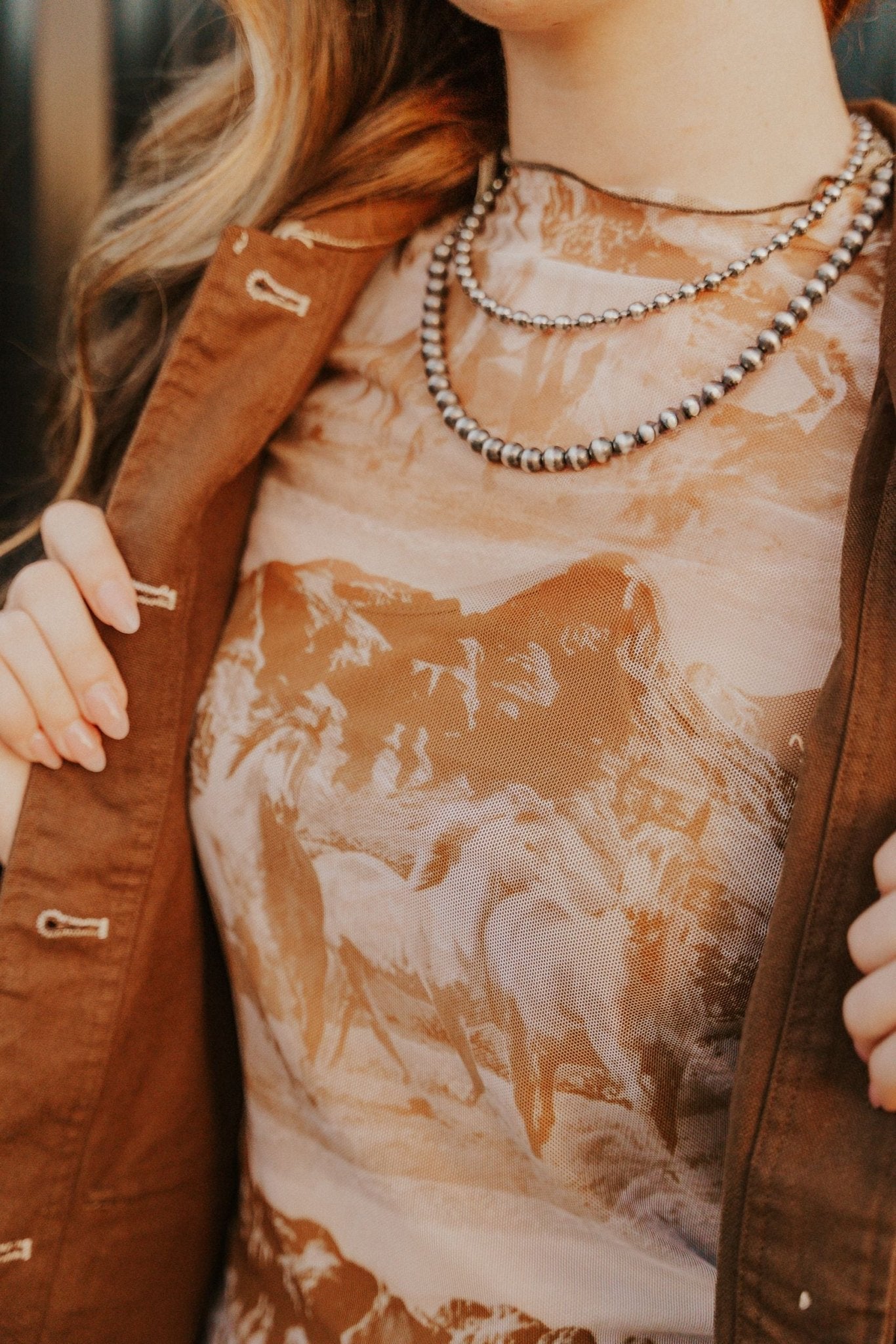 Coffee Western Stitch Jacket BRJ3176 - Southern Soule Designs