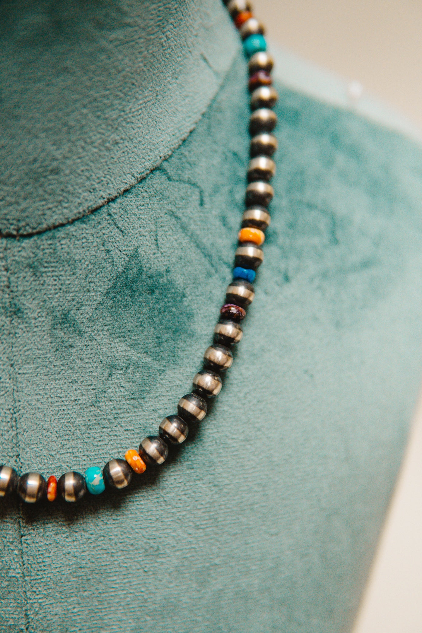 18" Mutli Stone Navajo Bead Necklace