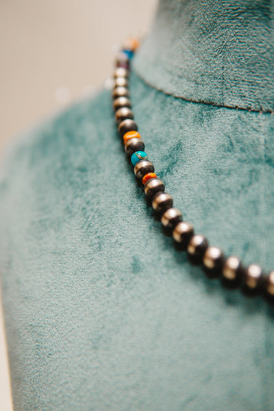 18" Mutli Stone Navajo Bead Necklace