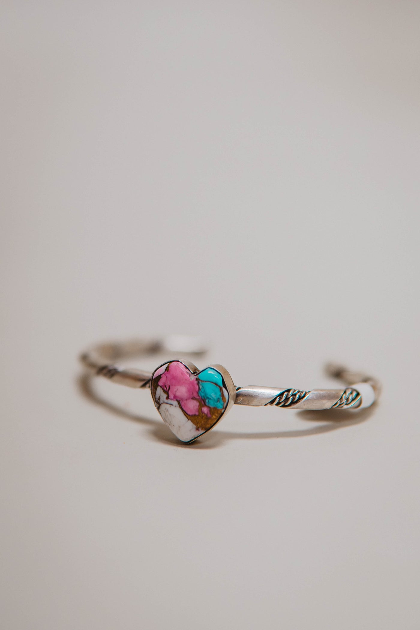 Cotton Candy Heart Cuff