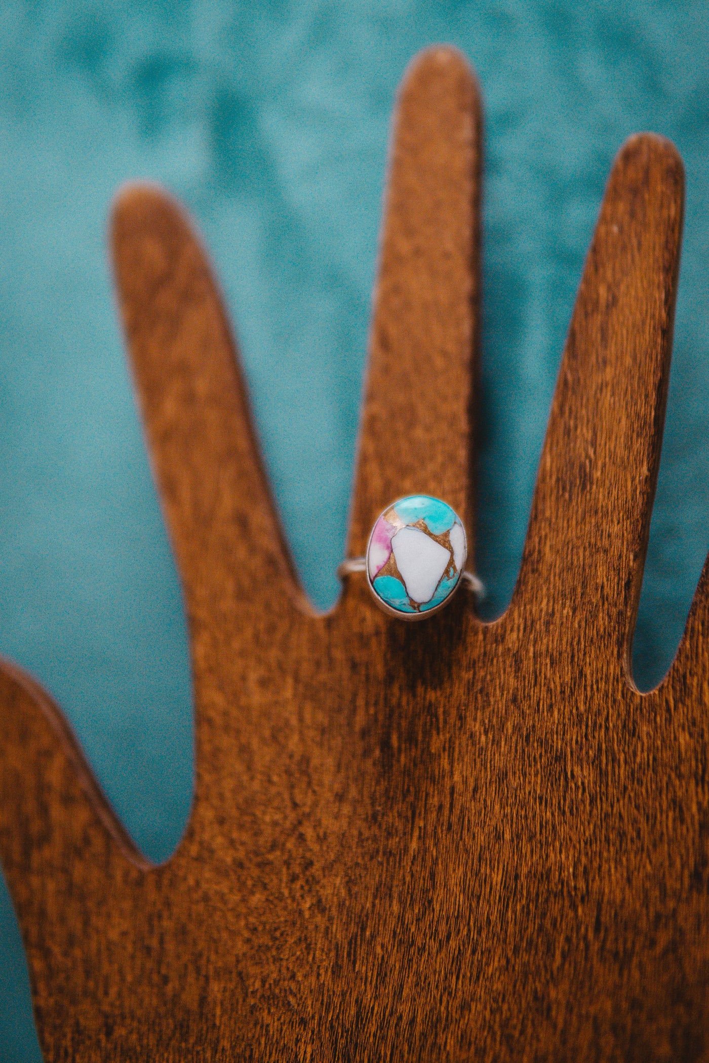 Cotton Candy Stone Oval Ring