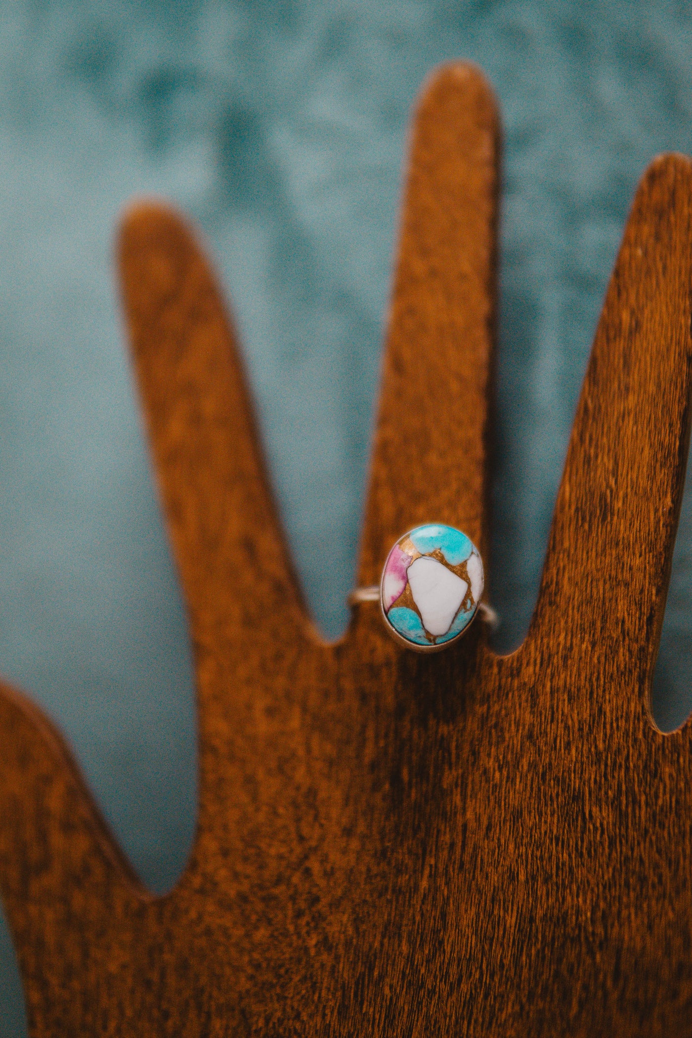 Cotton Candy Stone Oval Ring