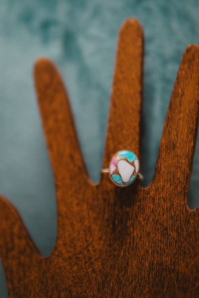 Cotton Candy Stone Oval Ring