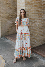 Confetti Garden Multi Color Floral Tiered Dress JD27051 - Southern Soule Designs