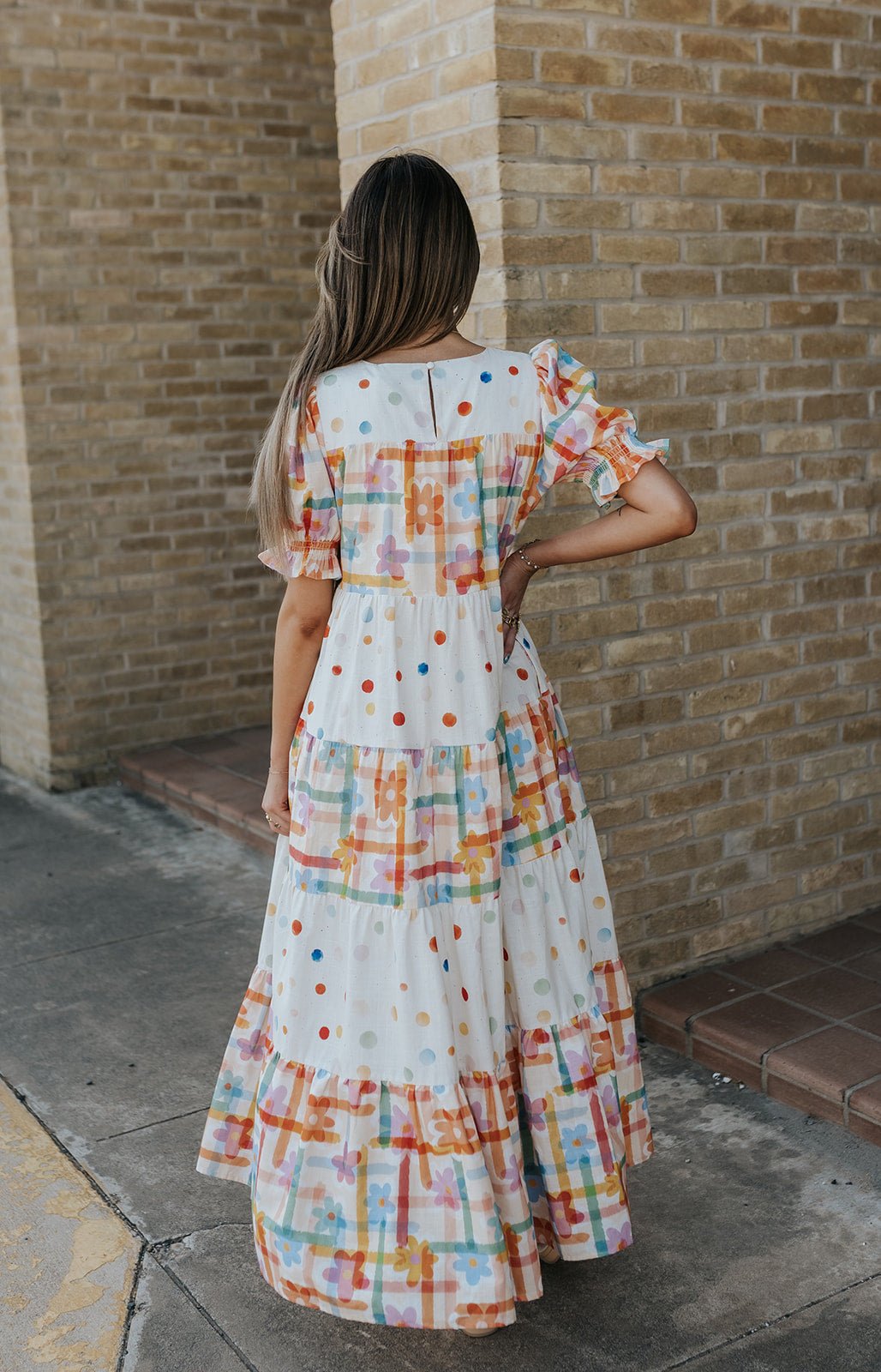 Confetti Garden Multi Color Floral Tiered Dress JD27051 - Southern Soule Designs