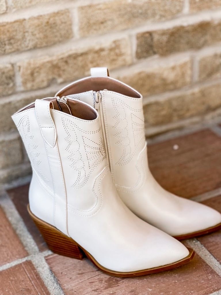 Corky’s Rowdy Winter White Bootie - Southern Soule Designs