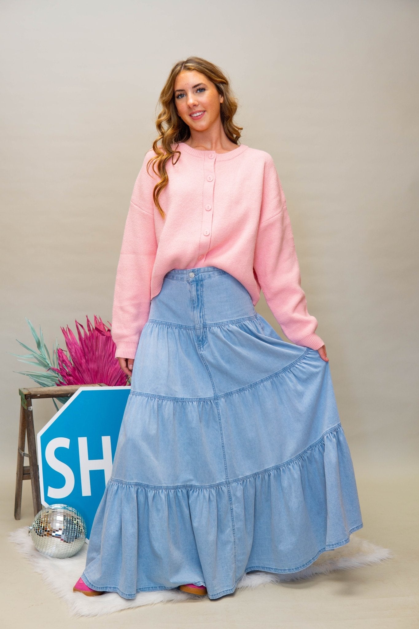 Cotton Candy Button Cardigan TBW285 - Southern Soule Designs