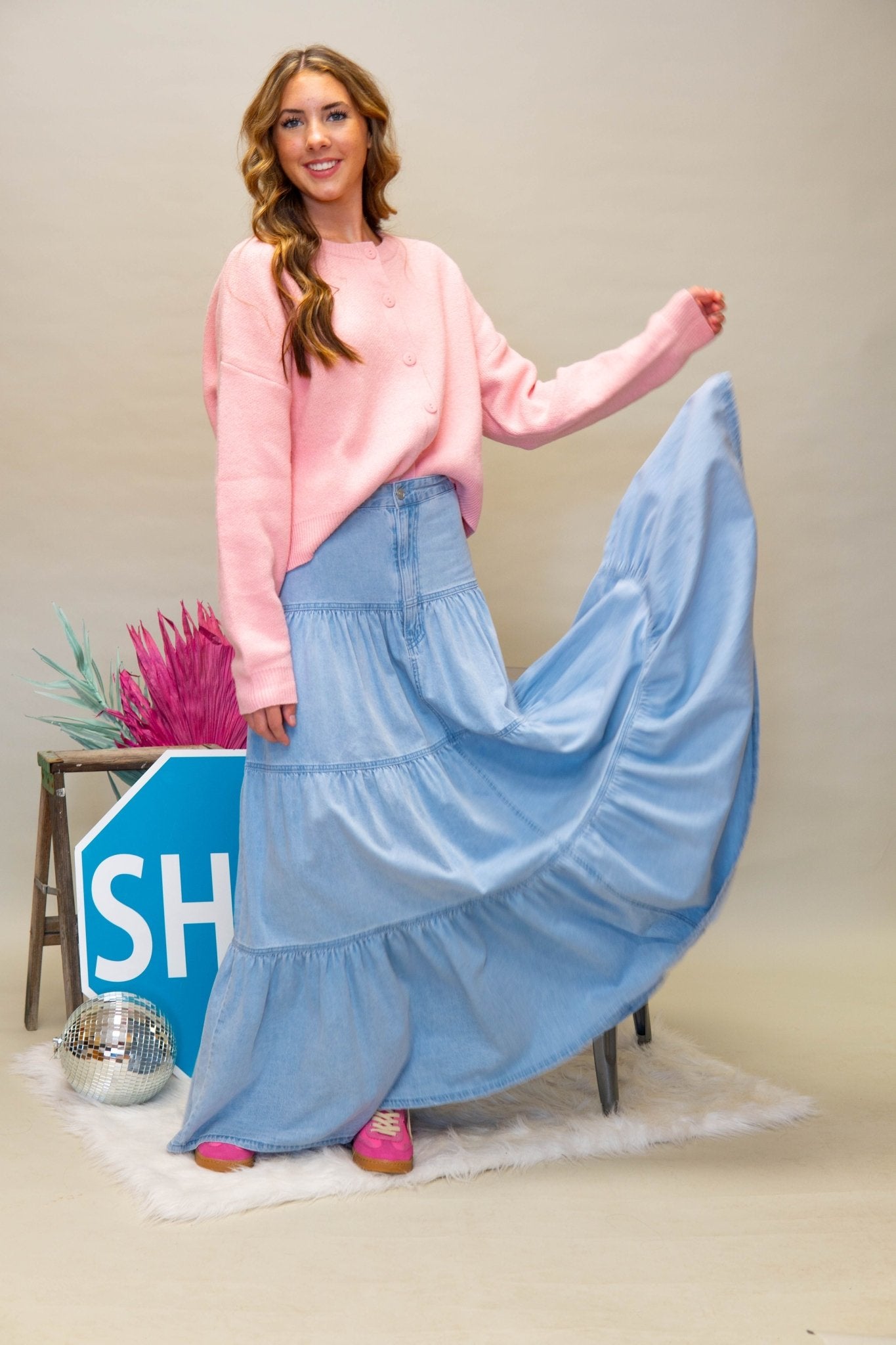 Cotton Candy Button Cardigan TBW285 - Southern Soule Designs