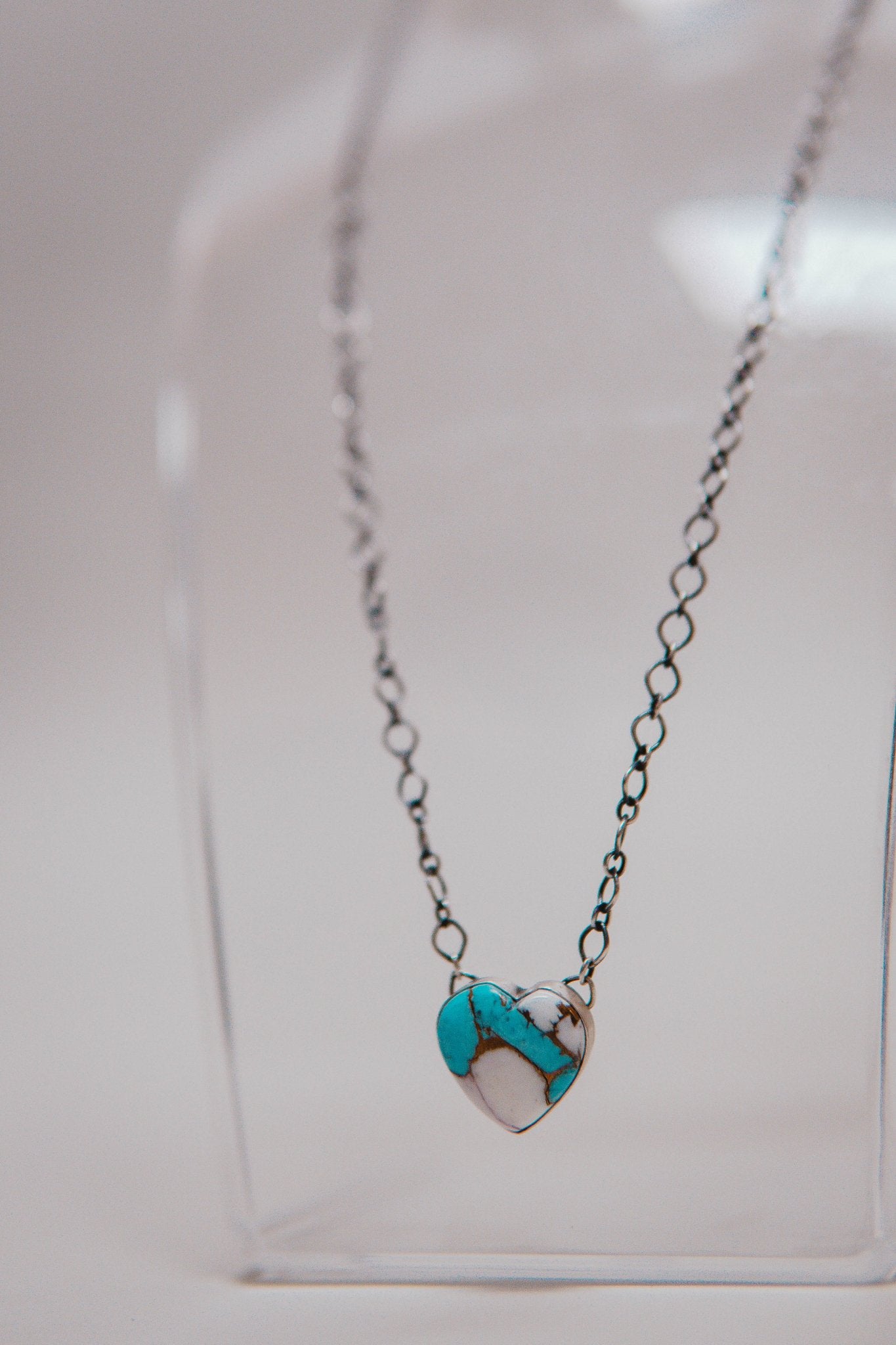 Cotton Candy Stone Heart Necklace - Southern Soule Designs