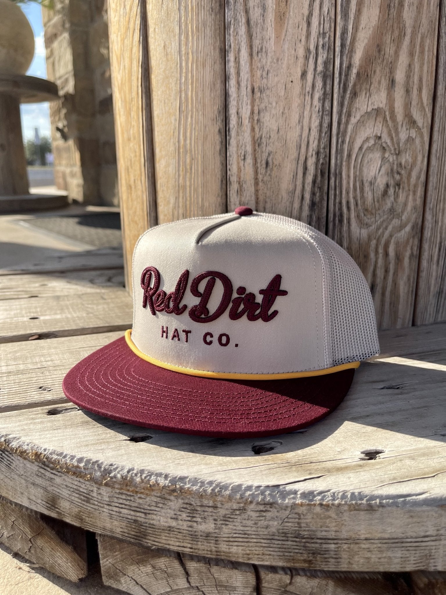 Cowboy Roy Maroon/Khaki Cap RDHC - 456 - Southern Soule Designs