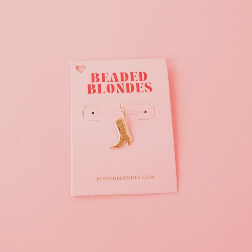 Cowgirl Boot Gold Charm - Southern Soule Designs