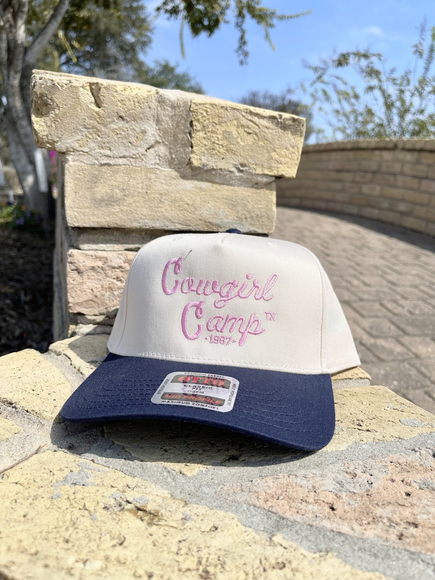 Cowgirl Camp Cream/Navy Hat - Southern Soule Designs