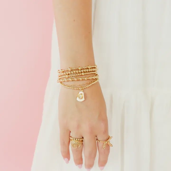 Cowgirl Hat Gold Charm Bracelet - Southern Soule Designs