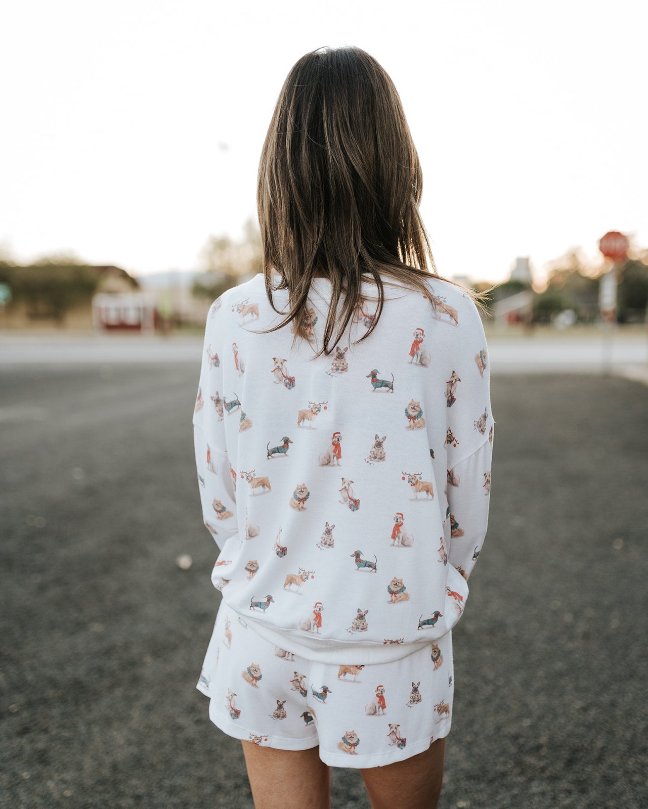 Cozy Up Pup Long Sleeve Top White ZLT254717 - Southern Soule Designs