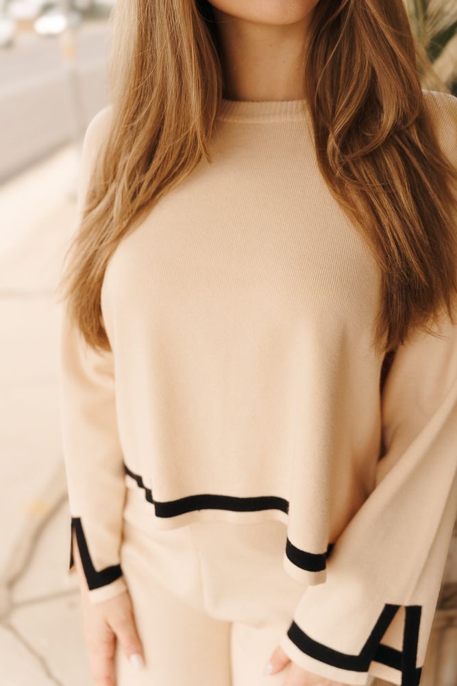 Cream Black Sweater ILS4205 - Southern Soule Designs