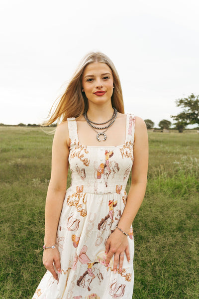 Cream Cowgirl Maxi Dress BRD2578 - 5 - Southern Soule Designs