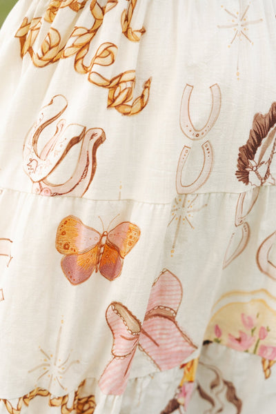 Cream Cowgirl Maxi Dress BRD2578 - 5 - Southern Soule Designs