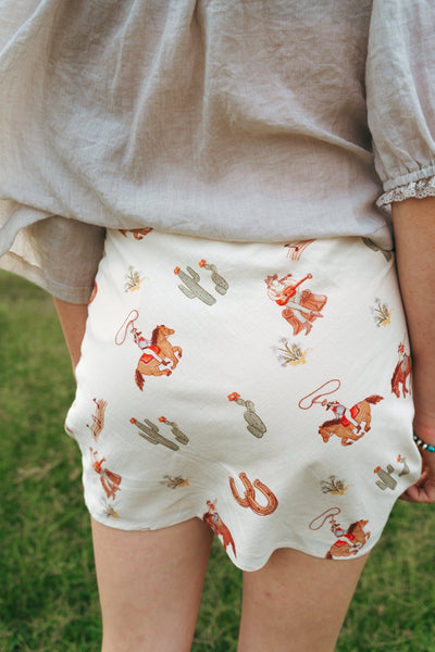 Cream Cowgirl Skirt BRK3303 - 5 - Southern Soule Designs