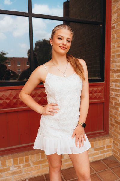 Cream Floral Dress JD7245 - Southern Soule Designs