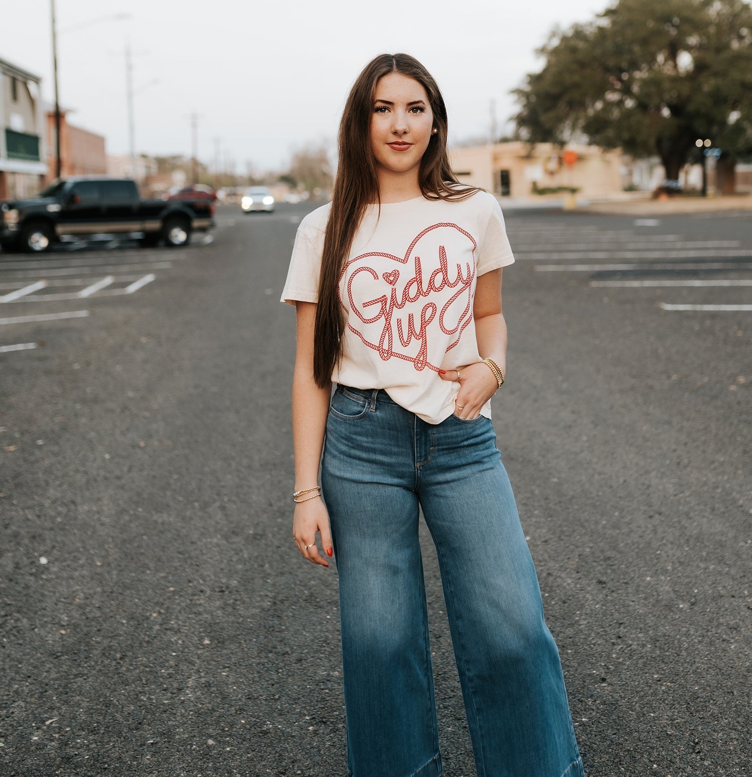 Cream Giddy Up Boy Tee - Southern Soule Designs