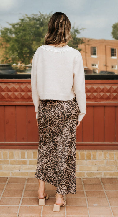 Cream Lace Trim Cardigan SWJ3069 - Southern Soule Designs