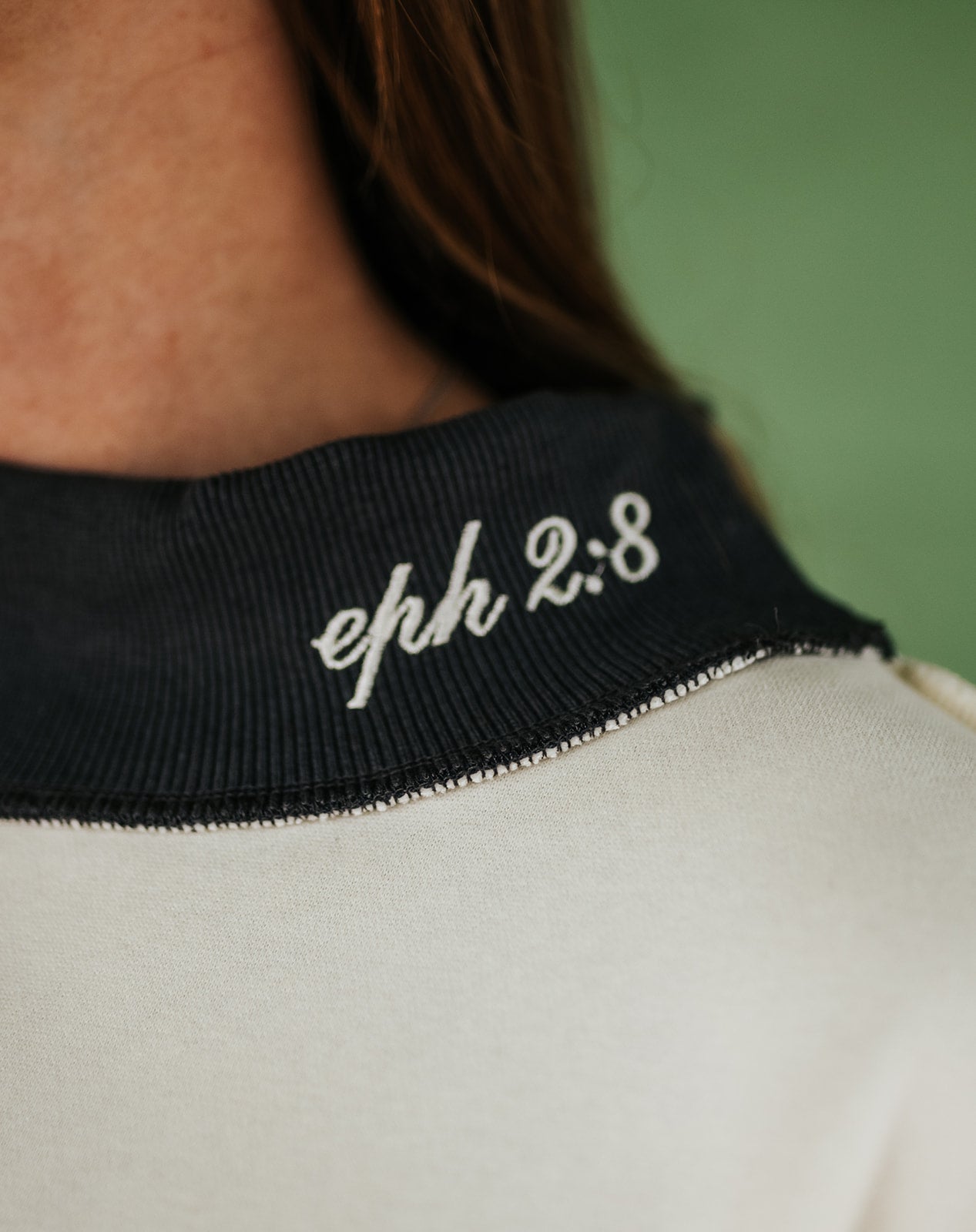 Cream Saved by Grace Mock Neck Sweatshirt IT2594P - Southern Soule Designs