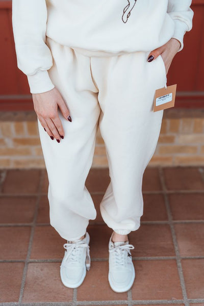 Cream Sweatpants BRP3190 - Southern Soule Designs