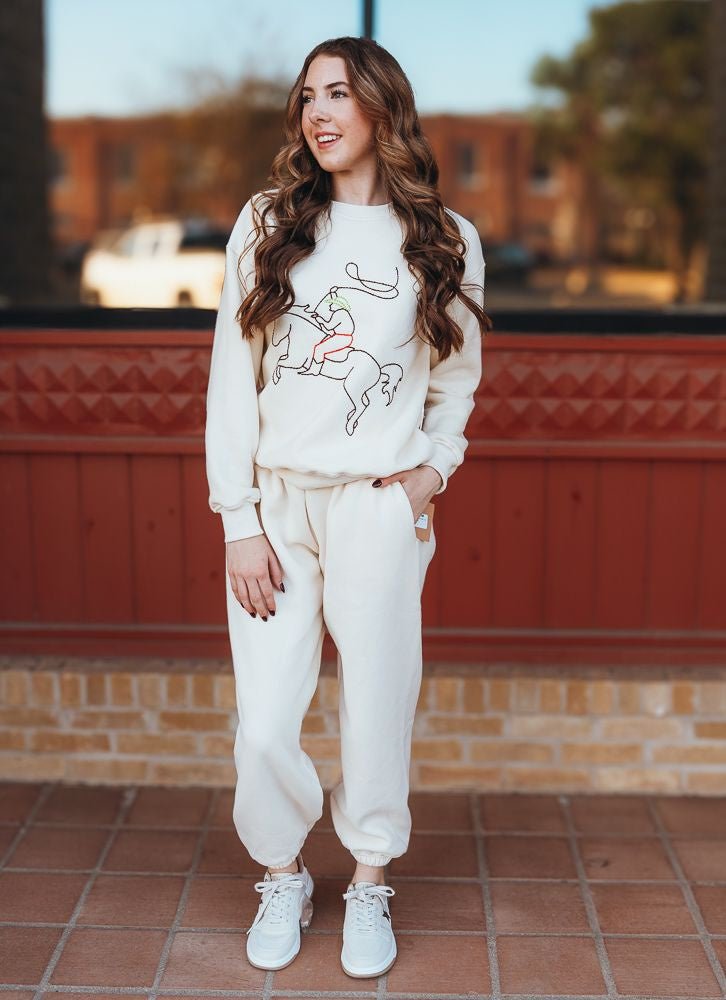 Cream Sweatpants BRP3190 - Southern Soule Designs