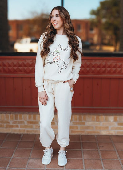 Cream Sweatpants BRP3190 - Southern Soule Designs