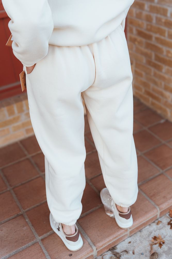 Cream Sweatpants BRP3190 - Southern Soule Designs