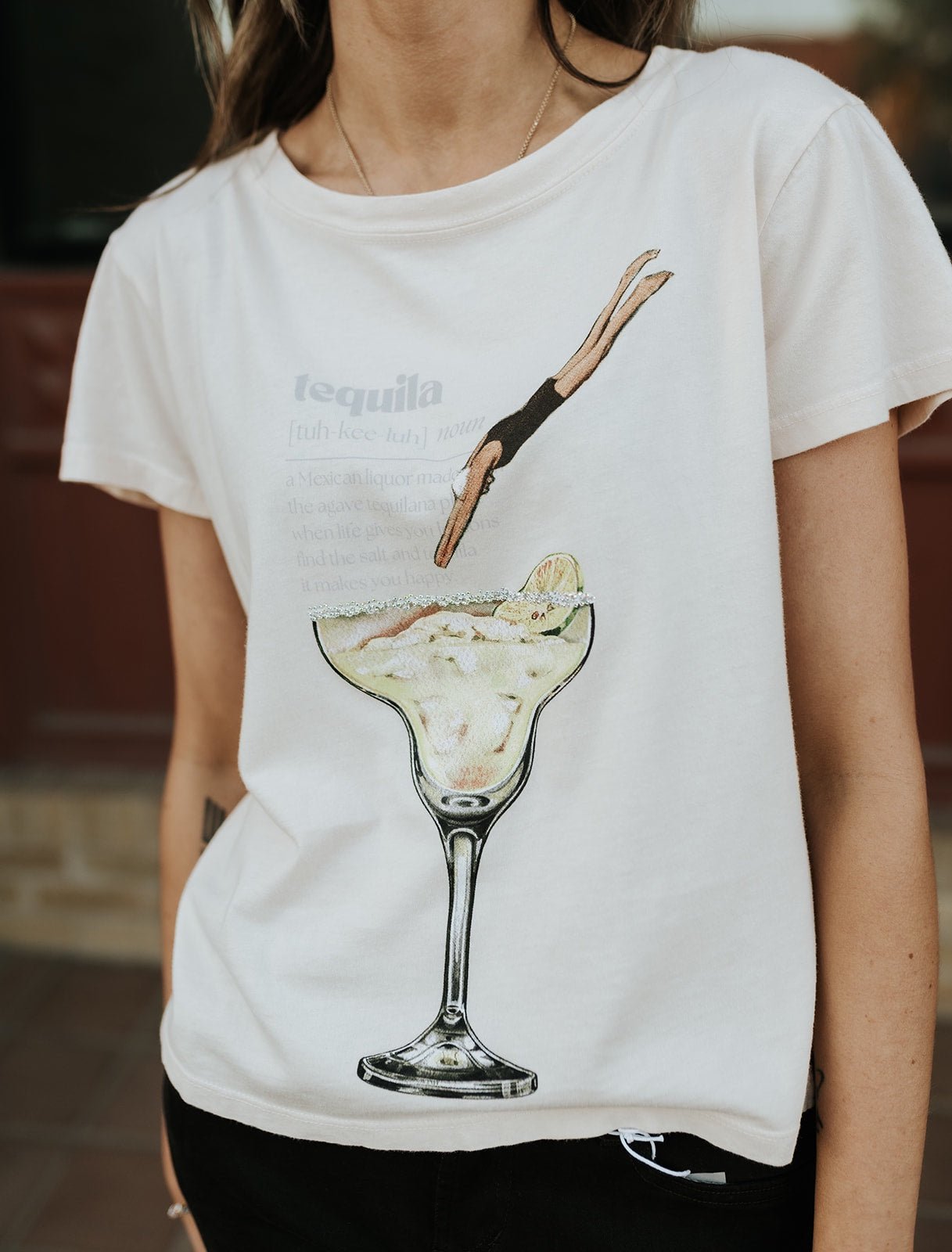 Cream Tequila Dive Boy Tee - Southern Soule Designs