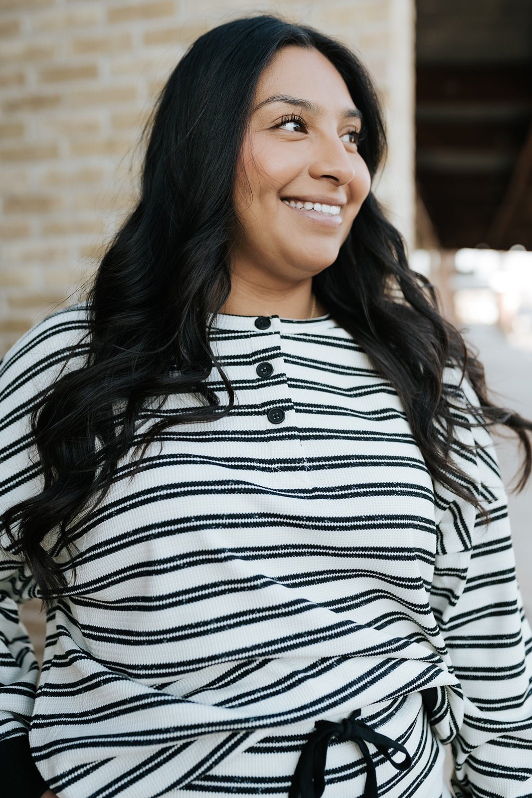 Cream/Black Stripe Pullover with Mini Skort Set ITS6230 - Southern Soule Designs