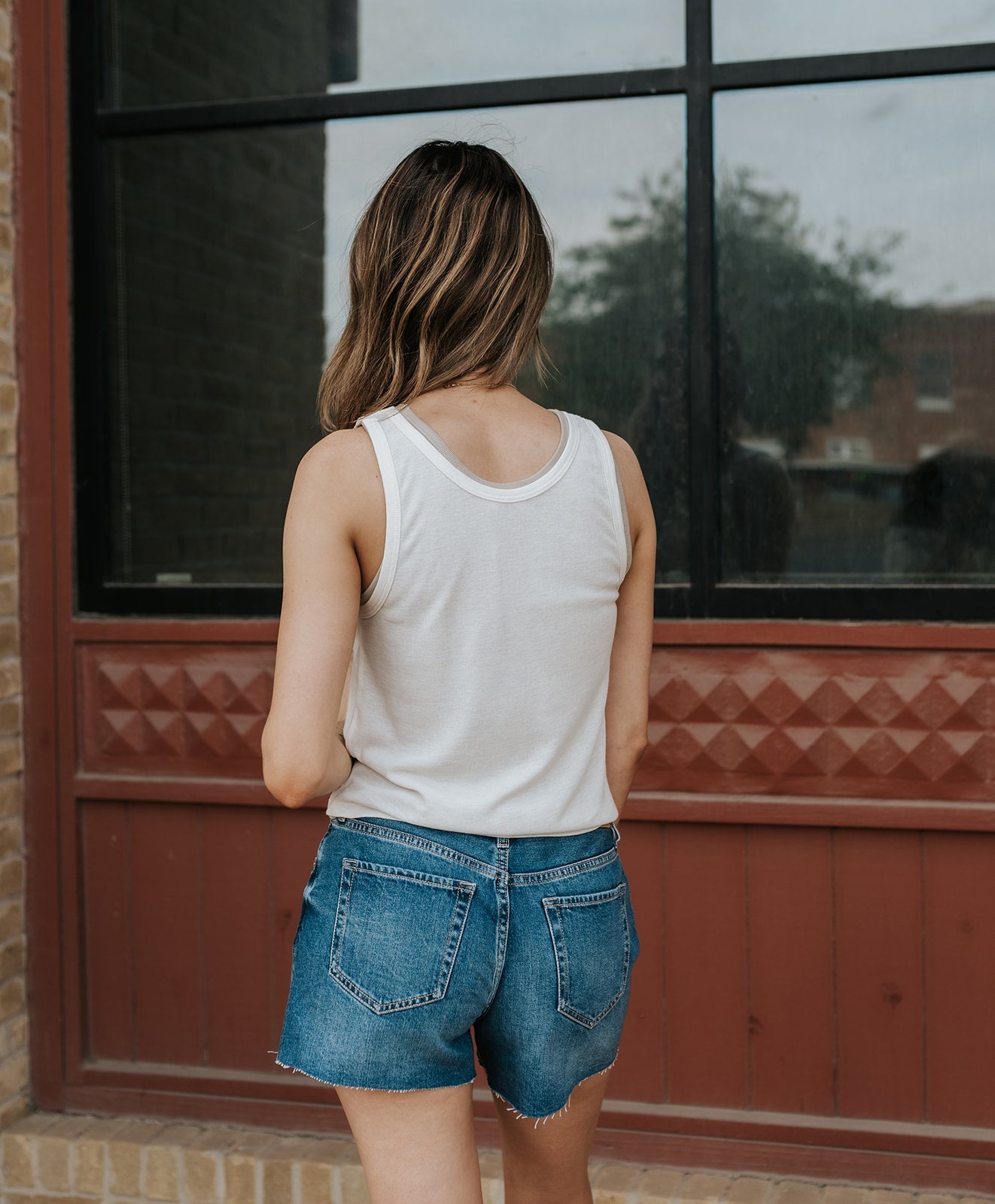 Cream/Tan Essential Sleeveless Racer Back Top ET7509 - Southern Soule Designs